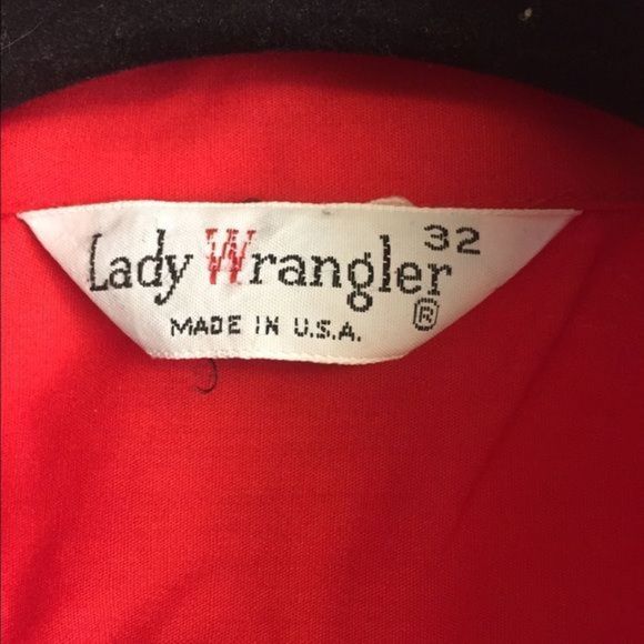 Lady Wrangler Red VTG  Blouse - Picture 4 of 4